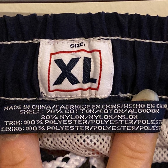 XL Side Pockets Tommy Hilfiger Swim Trunks Men’s red white orange Mini Pocket - Picture 4 of 5